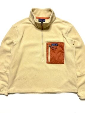 patagonia microdini half zip pullover fleece jacket womens XS